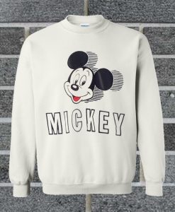Vintage 90's Disney Big Mickey Mouse Head Spell Out Patches Sweatshirt