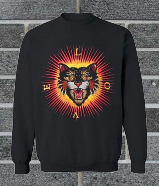 Angry Cat Sun Tiger Love Sweatshirt