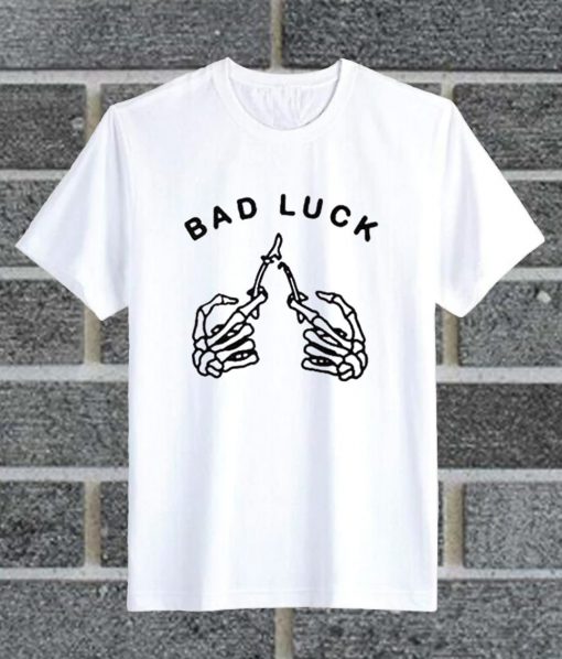 Bad Luck Finger Skull T Shirt