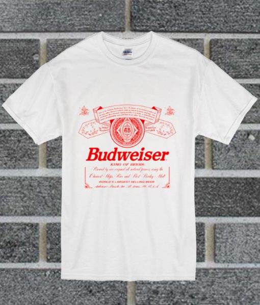 Budweiser King Of Beers Can Label T Shirt