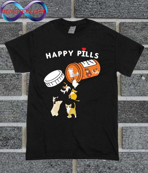 Cat Happy Pills T Shirt