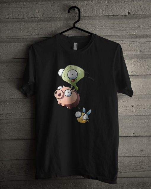 Invader Zim Gir And Piggy Customized Causal T Shirt