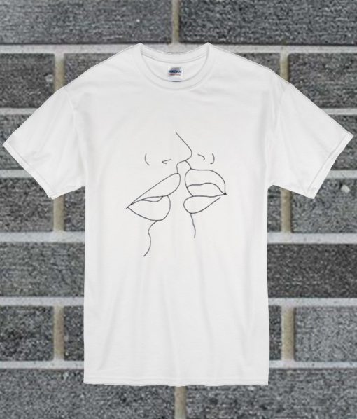 Kiss Line Art T Shirt