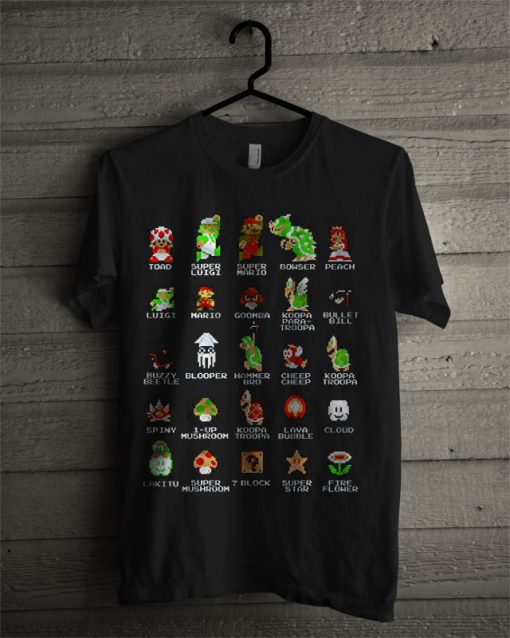 Nintendo Super Mario Bros Character T Shirt