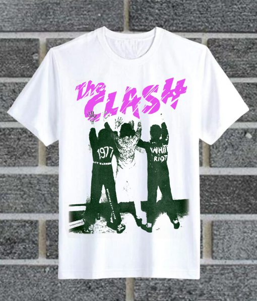 THE CLASH White Riot New Rare White T Shirt