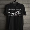 Zombies Chase Us Tripping Funny Zombie T Shirt