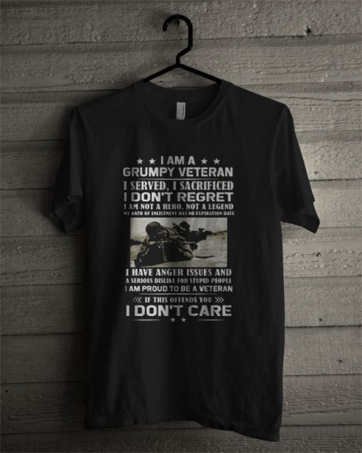 I Am A Grumy Veteran T Shirt
