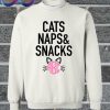 Monogrammed 'Cats, Naps & Snacks Sweatshirt