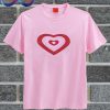 Pink Love Heart T Shirt