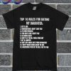 Top Ten Rules For Dating My Daughter T Shirt