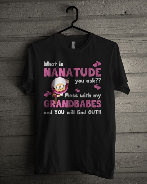 What Is Nana Tude You Ask Mess With My Grand Babes T Shirt