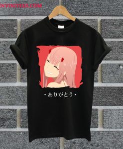 Zero Two From Darling In The Franxx Arigatou T Shirt
