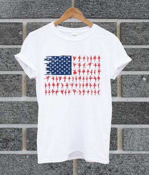 Ballet Dancer American Flag Independence Day July 4th USA T Shirt