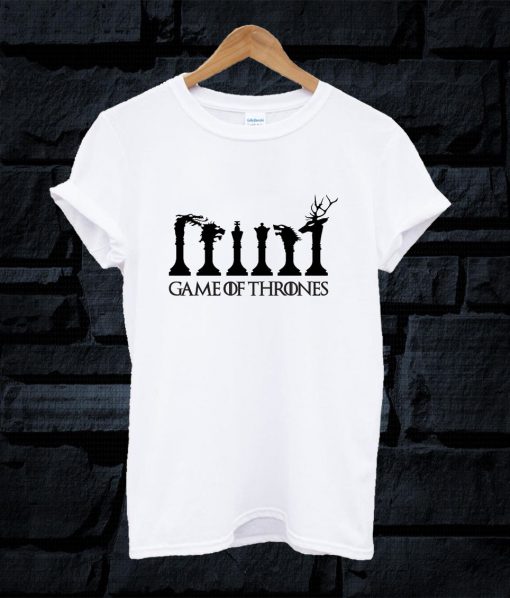Chess Pieces On White Game Of Thrones T Shirt