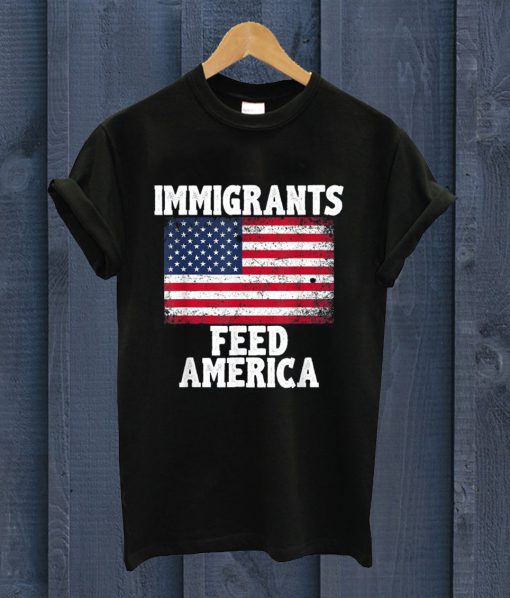 Immigrants Feed America Black T Shirt