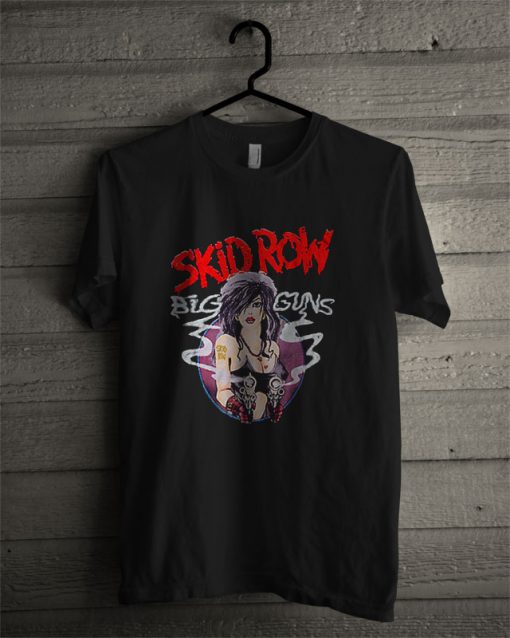 Skid Row Big Guns Retro Music T Shirt