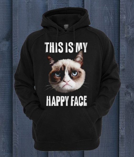 This Is My Happy Face Grumpy Cat Hoodie