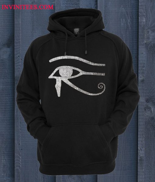Ancient Egypt Symbol Wadjet Udjat Eye Of Ra Horus Distressed Hoodie