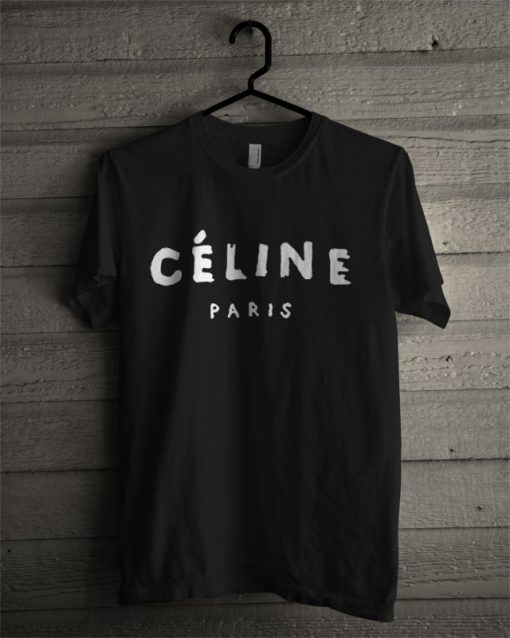 Celine Paris Black T Shirt