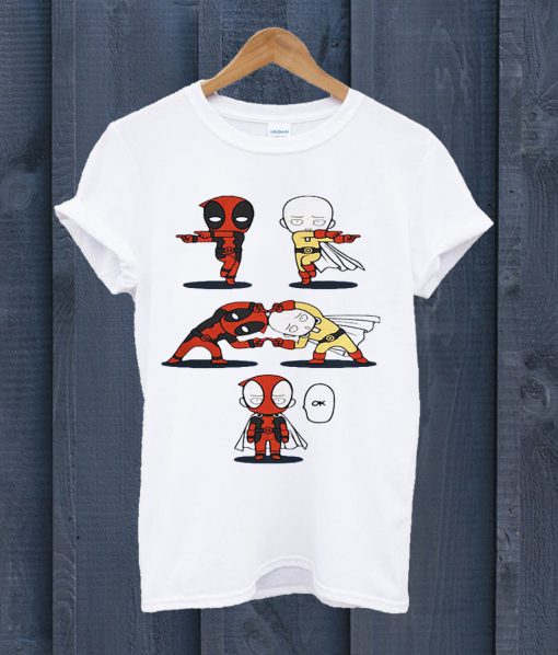 Deadpool And Saitama Fusion Dance One Punch Man T Shirt