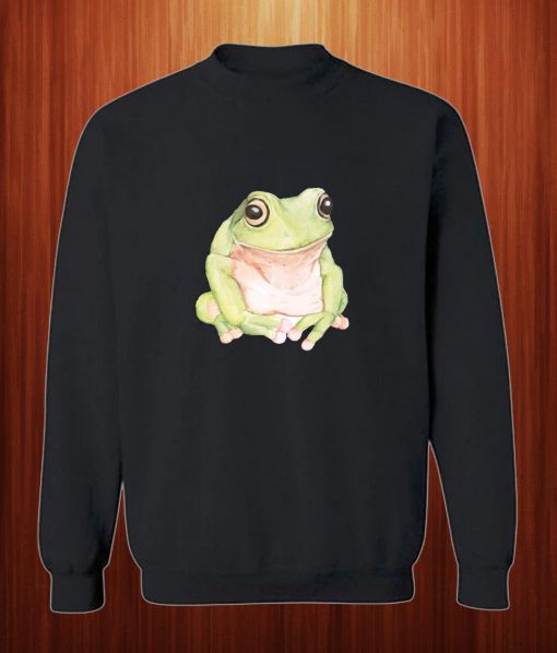 Green Tree Frog Art Sweatshirt