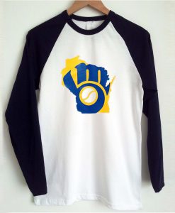 Milwaukee Brewers Adult Raglan T Shirt