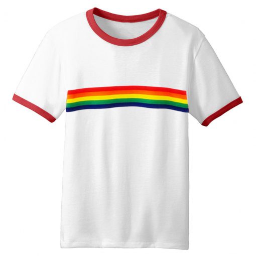 Rainbow Ringer T Shirt
