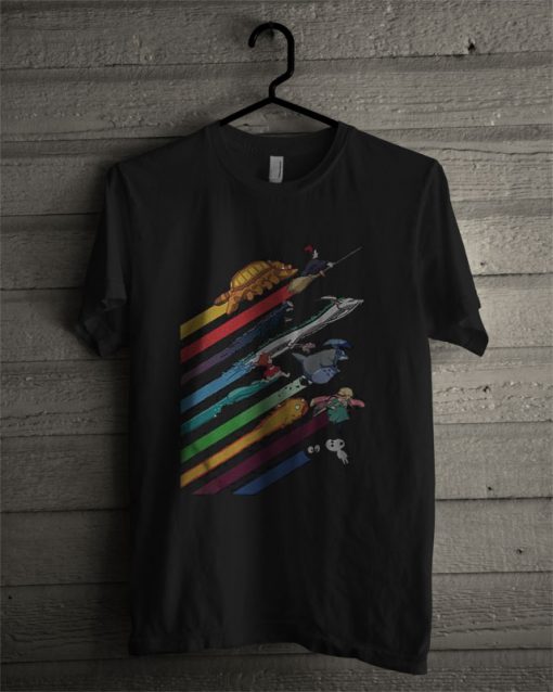 Rainbow Studio Ghibli T Shirt