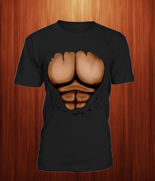Ripped Muscles Six Pack Chest Funny T Shirt