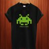 Space Invaders For Gamers With Green Print T Shirt