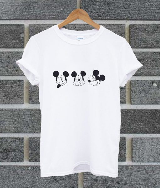 Three Head Mickey Mouse T Shirt