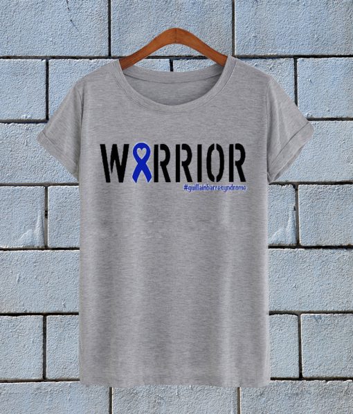 Warrior Blue Ribbon Heart Guillain Barre Syndrome T Shirt