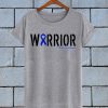 Warrior Blue Ribbon Heart Huntington's Disease T Shirt