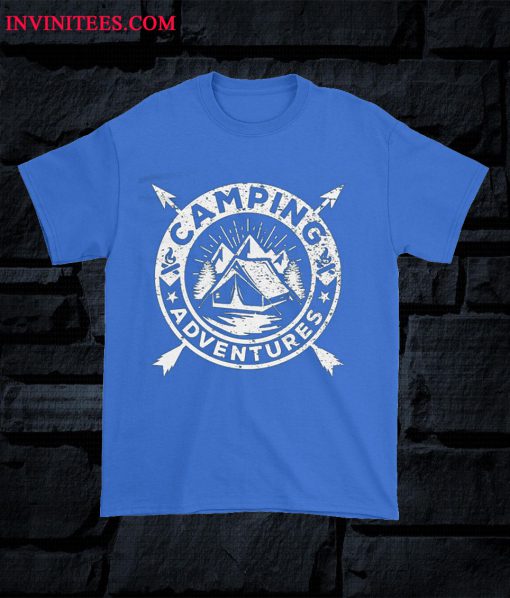 Camping Adventures Design for Camping Lovers Men's Cotton Crew Tee T Shirt