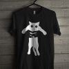 Cat Holding Hand Design T Shirt