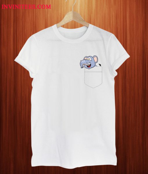 Cute Pocket Elephant T Shirt