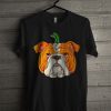 English Bulldog Pumpkin Halloween T Shirt