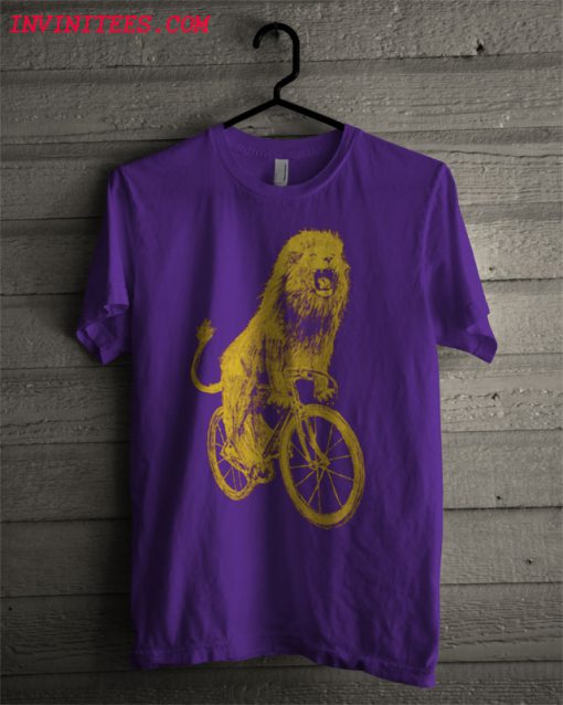 Lion-On-A-Bicycle-T-Shirt