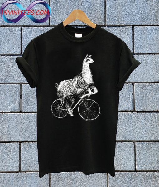 Llama On A Bicycle T Shirt