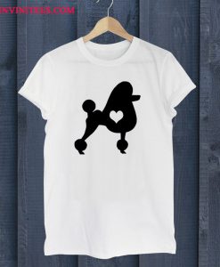 Poodle Heart Dog T Shirt