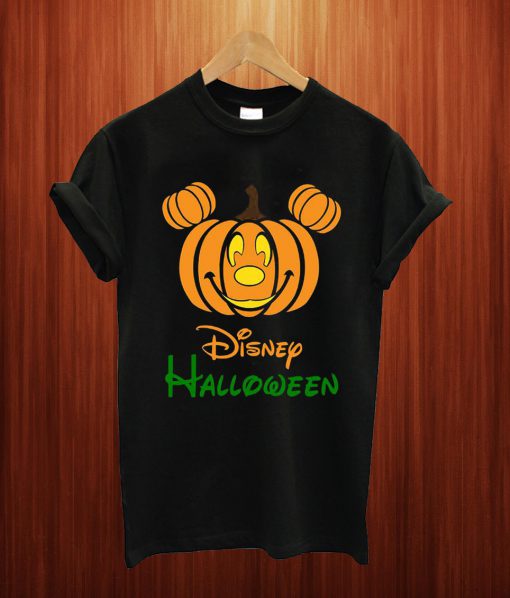 Pumpkin Mickey Or Minnie Mouse Head T Shirt