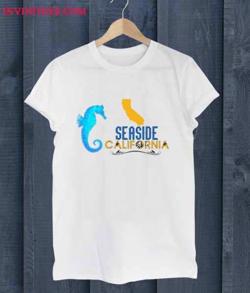 Seaside California Blue Seahorse T Shirt