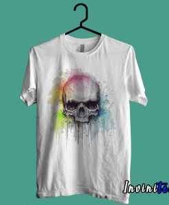 Skull Watercolor Painting T shirt