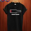 Beer Low Battery T Shirt