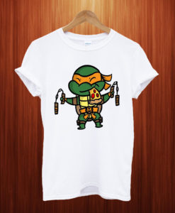 Michelangelo With Pizza T Shirt