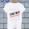 Beat It Piano Baseball T shirt