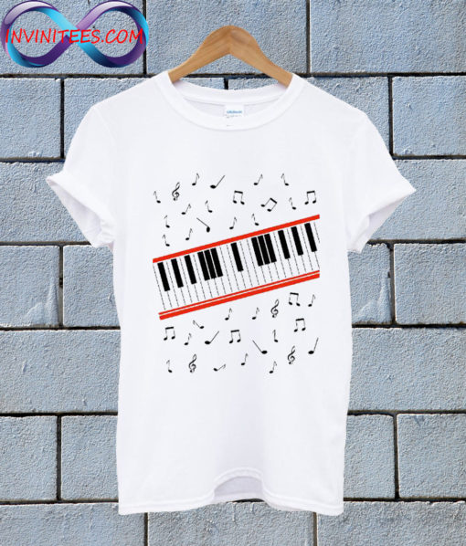 Beat It Piano Baseball T shirt