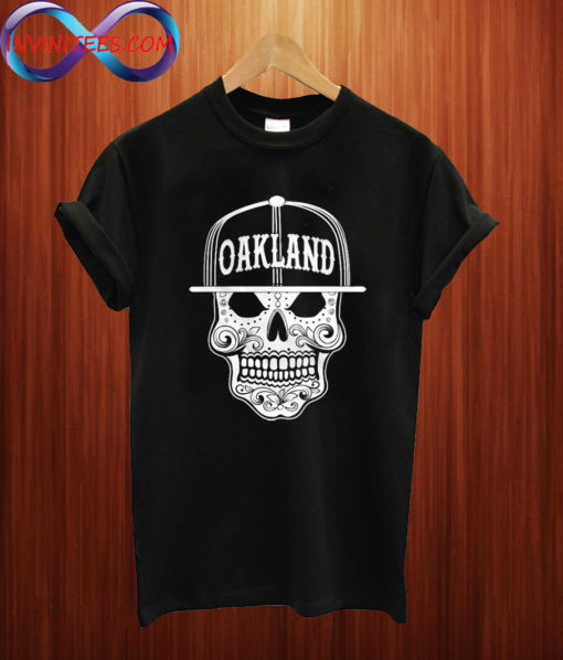 Oakland City Sugar skull dia de los muertos T shirt