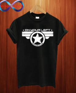 On Your Left Running Club captain america T shirt