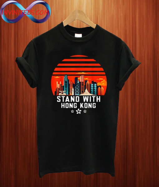 Stand With Hong Kong Sunset T shirt